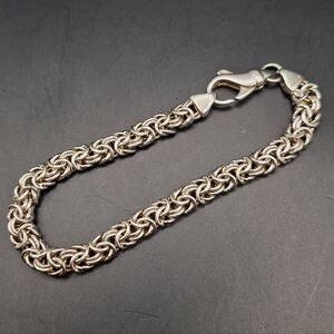 Italian Sterling Silver Byzantine Bracelet | Made in Italy | Arezzo Hallmark